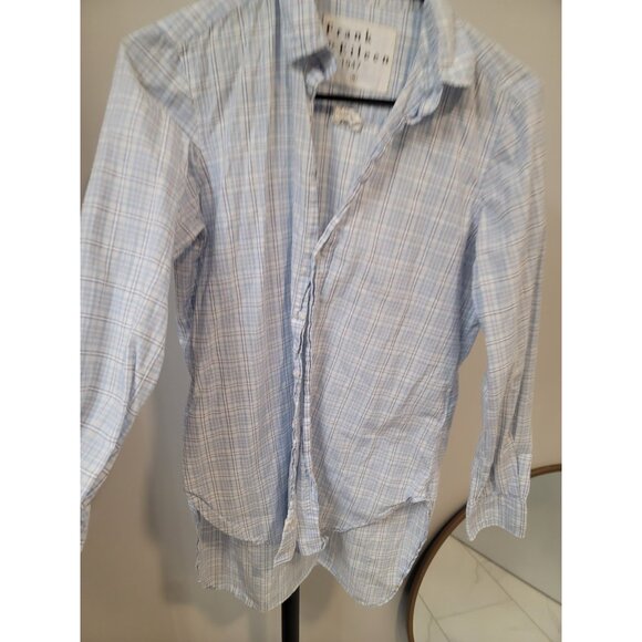 Frank & Eileen Grayson Hero Blue Flannel Button Down Shirt Size Small - Picture 2 of 8